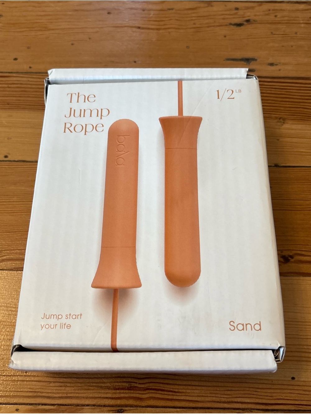 NEW Bala The Weighted Jump Rope Sand Beige 1/2 lb Workout Gear